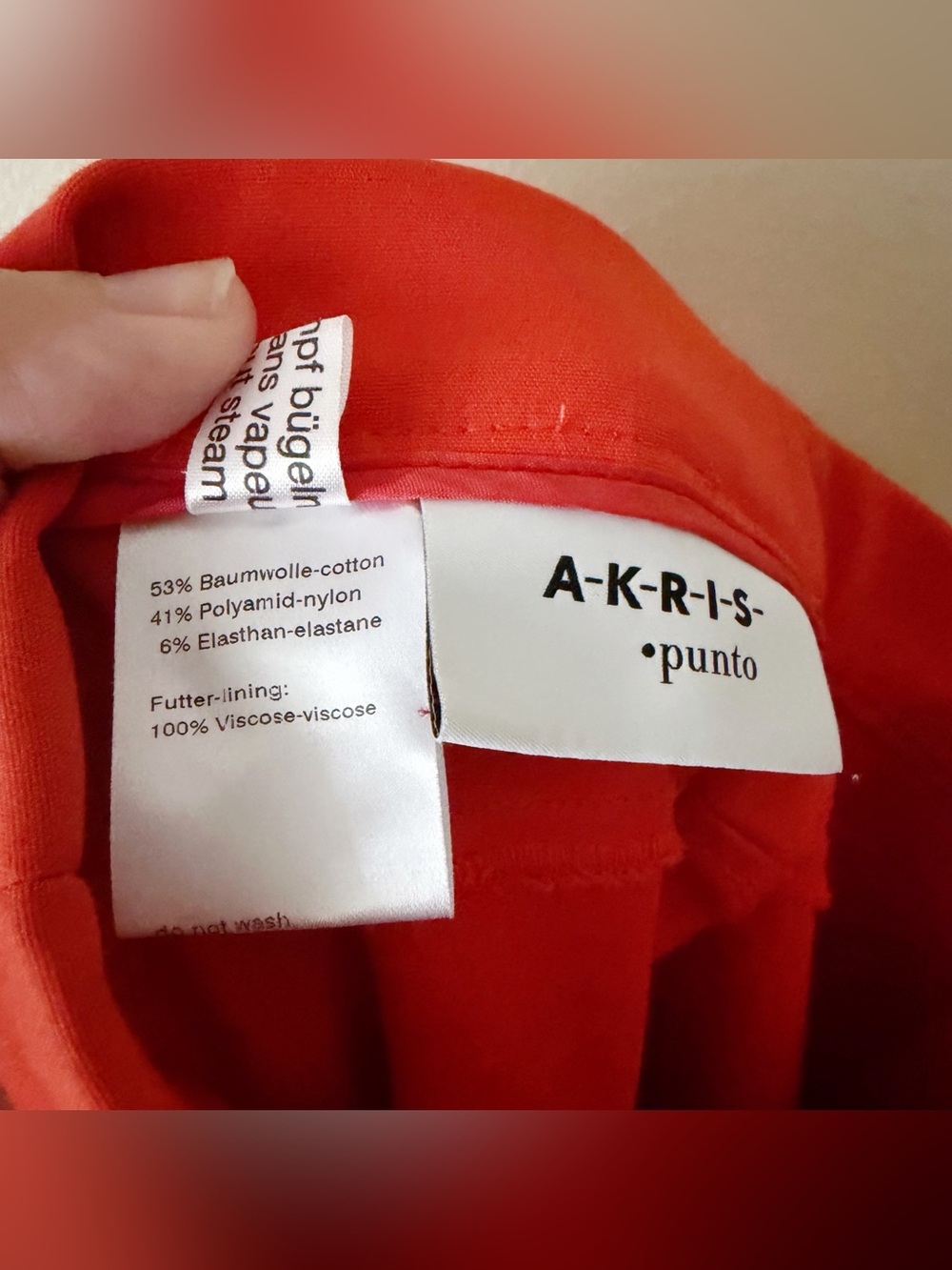 Akris Punto | Franca Trouser Pants Cropped Pleat Front Bright Orange Size 8 - Picture 7 of 8